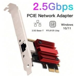 Placa de Rede Knup KP-PL907, PCIe, RJ45, 2.5Gbps, Chipset Realtek RTL8125B