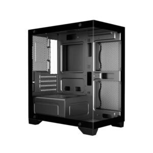 Gabinete Gamer K-Mex Aquario Poseidon II, Micro ATX, Sem Fan, Lateral de Vidro, Preto - CG-01F9