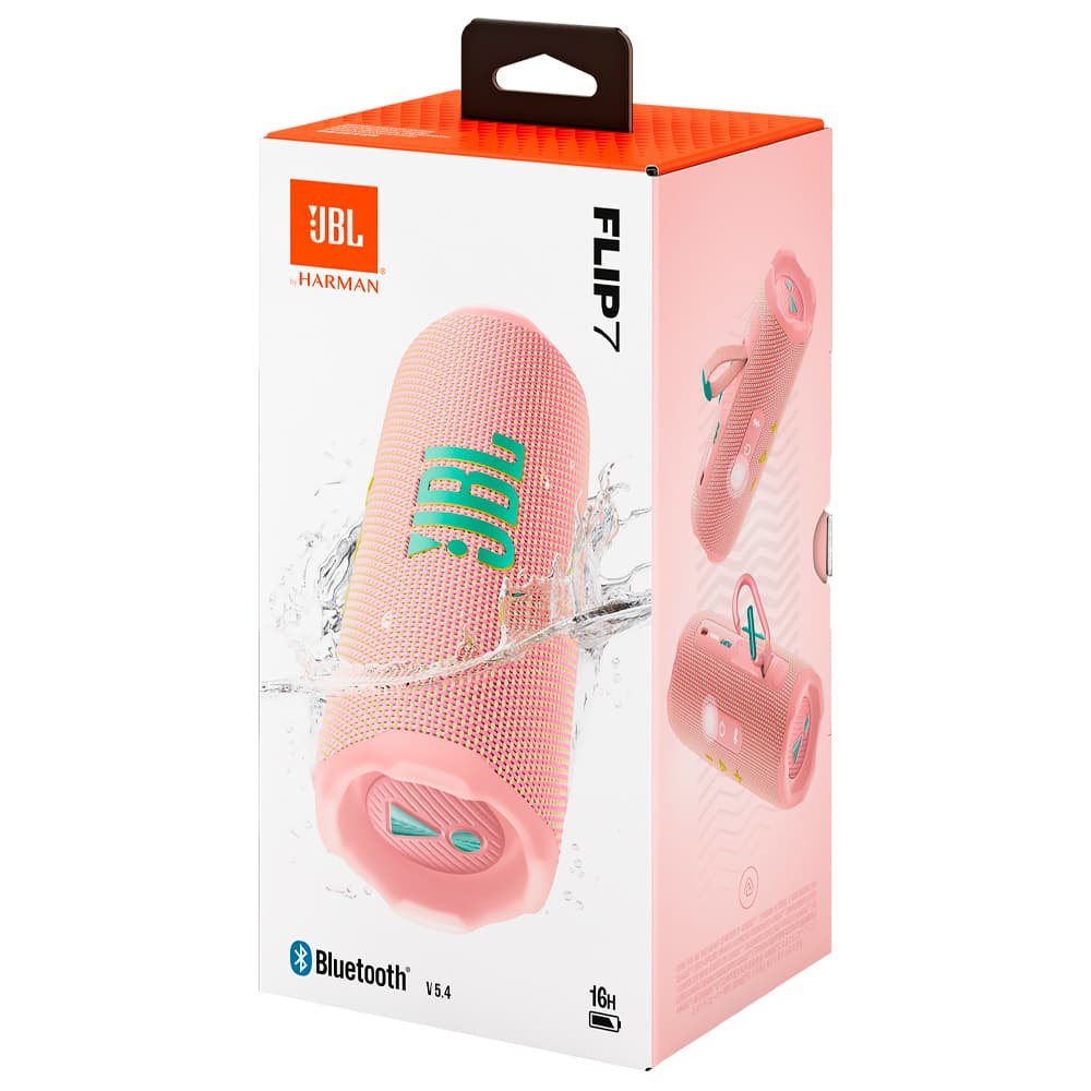 Caixa de Som Bluetooth JBL Flip 7 Rosa Portátil Potente Original - Imagem 3