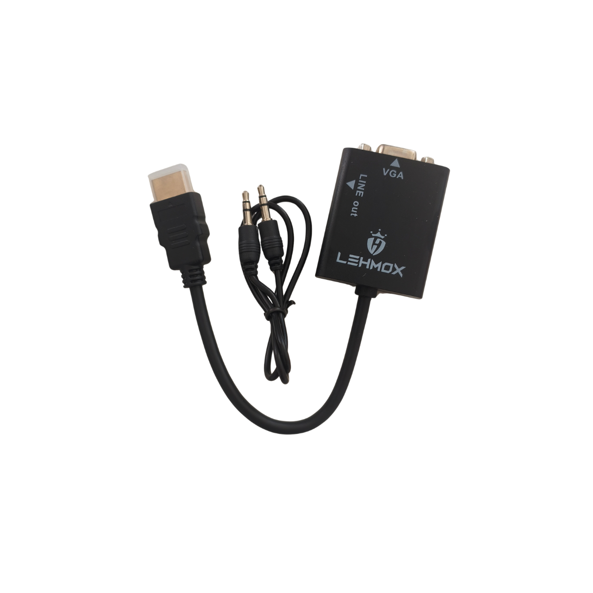 Conversor HDMI Para VGA Lehmox LEY-01, 15cm, M x F, Com Áudio, Preto - Imagem 3