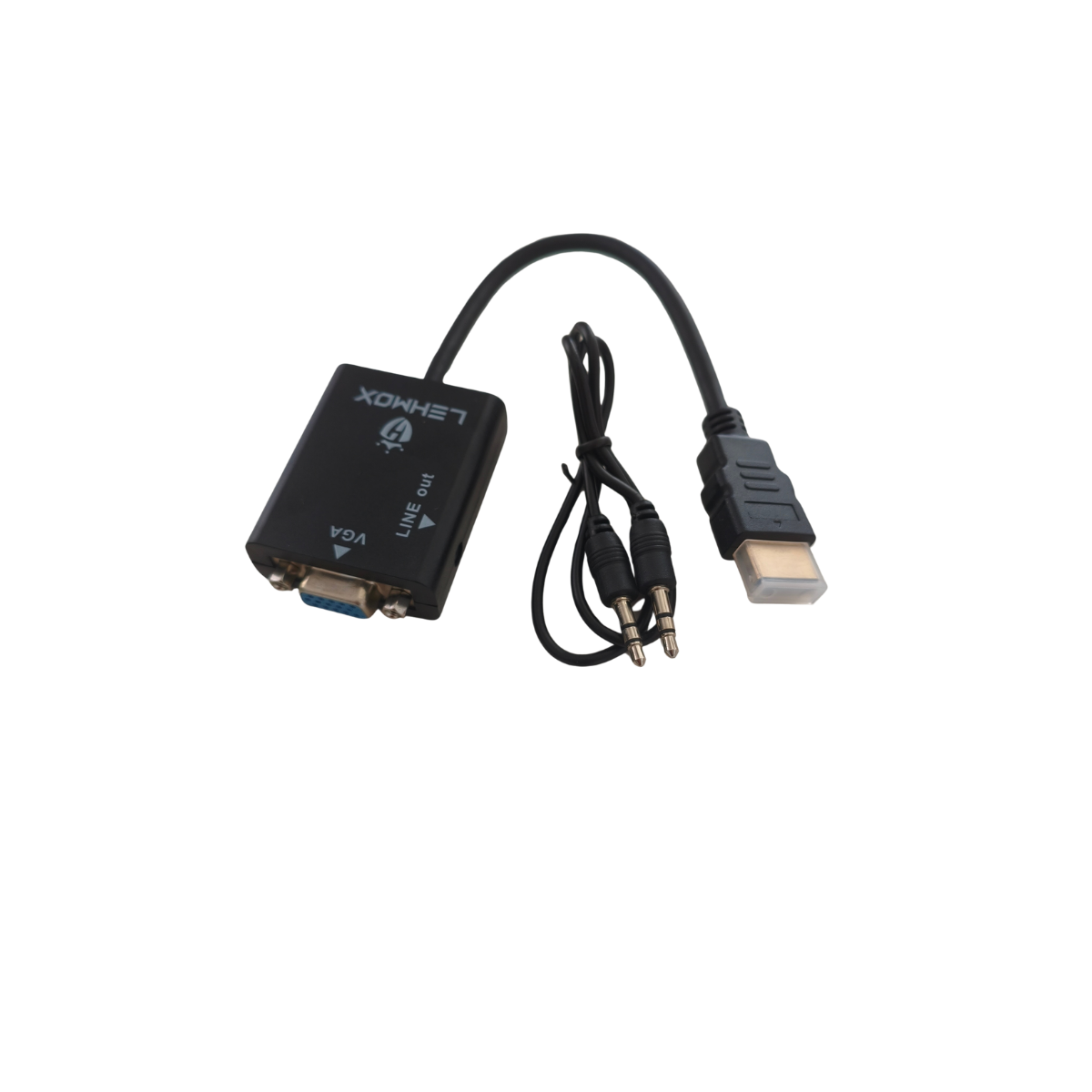 Conversor HDMI Para VGA Lehmox LEY-01, 15cm, M x F, Com Áudio, Preto - Imagem 2