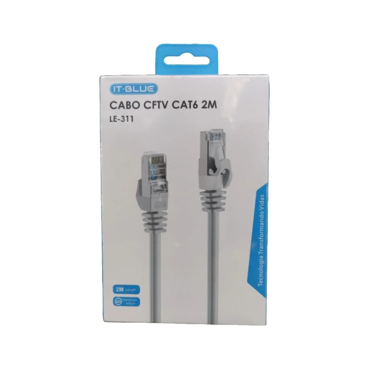 Cabo de Rede CAT6 IT-Blue LE-311, 2m, CFTV, Cinza