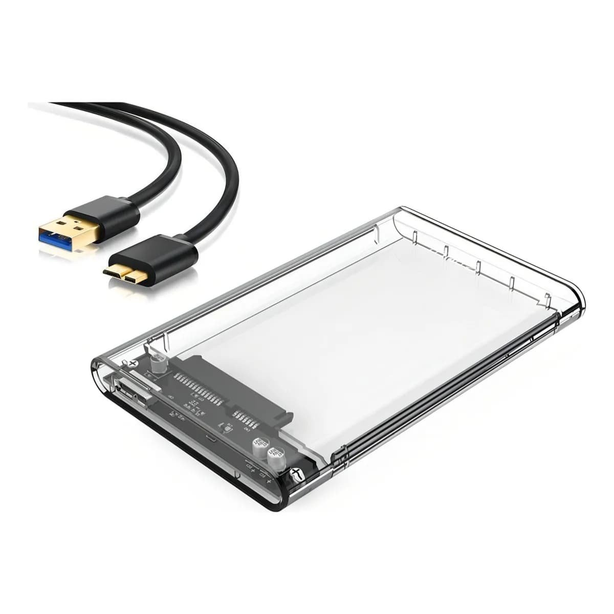Case USB 3.0 para HD 2.5 Knup KP-HD012, Sata 3, Transparente