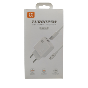 Kit Carregador Duplo A'Gold 25W PD + QC 3.0 Com Cabo Tipo C