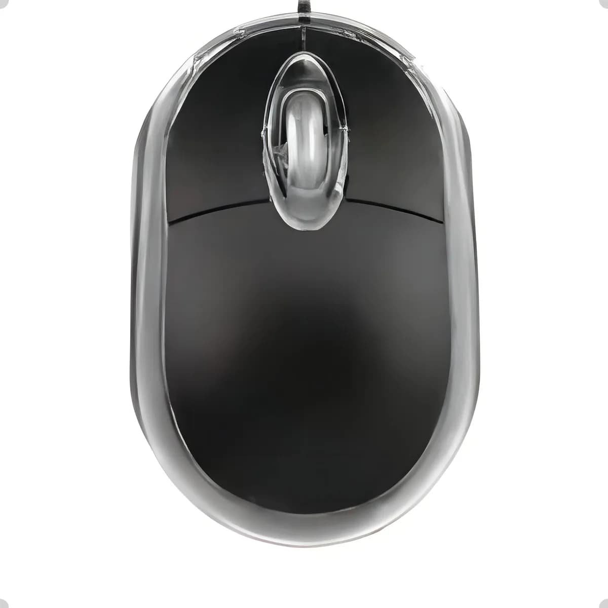 Mouse Óptico H'maston MS01 Preto USB 1200dpi LED Plug & Play
