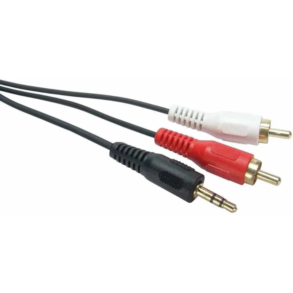 Cabo de Áudio Auxiliar P2 Para 2 Rca Macho 1,5 Metros Som - B-max BM8353 - Imagem 2