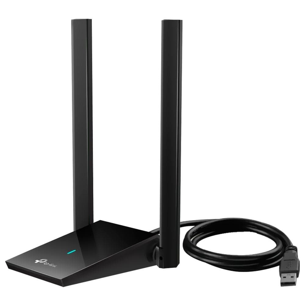 Placa de Rede Sem Fio TP-Link Archer TX20U Plus, USB, Wi-Fi 6, AX1800, Preto